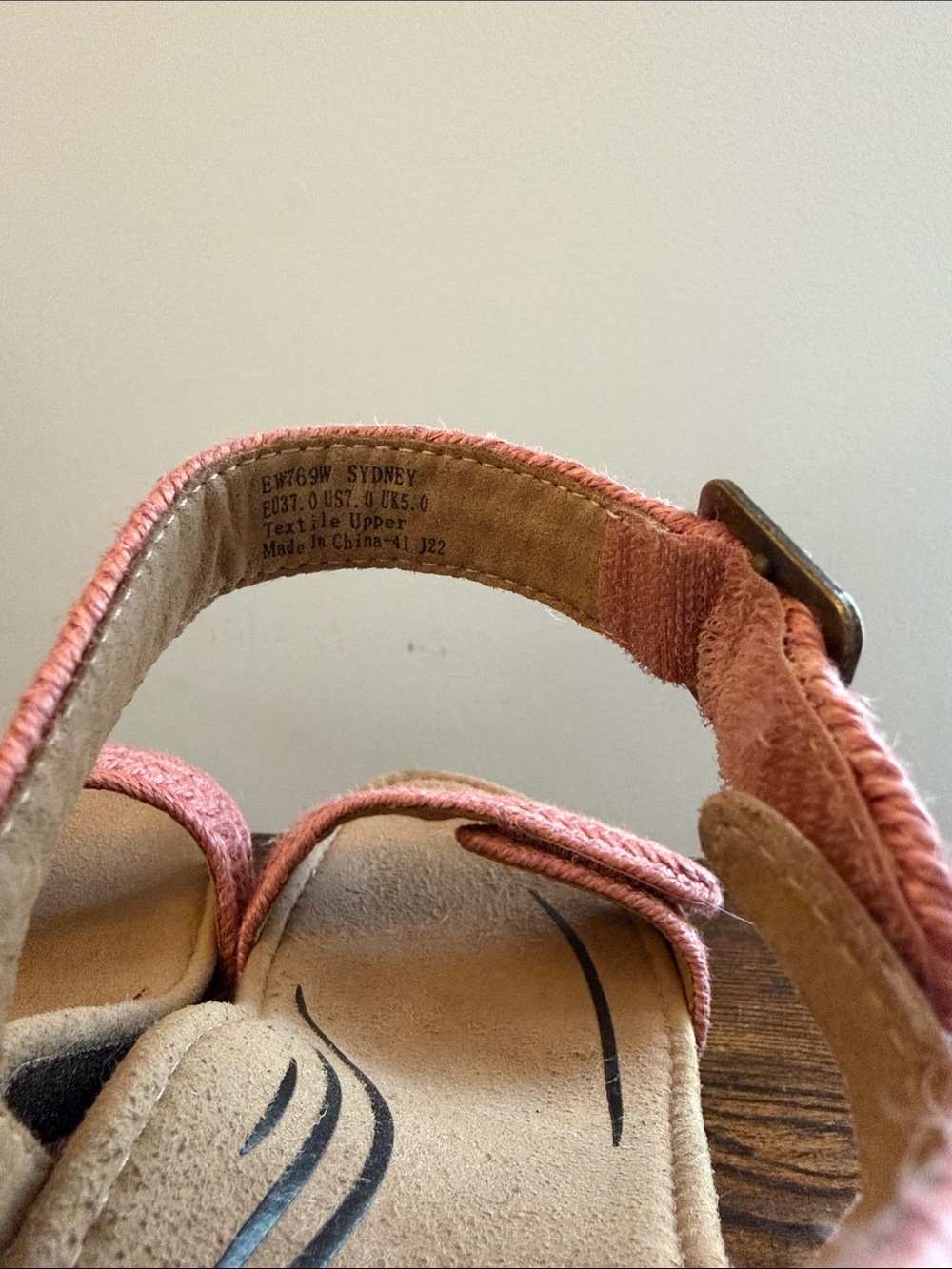 Aetrex dusty rose wedge espadrille size 7 - Picture 5 of 5